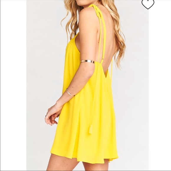 Show Me Your MuMu Dresses & Skirts - Show Me Your Mumu yellow mini dress Sz medium NWT